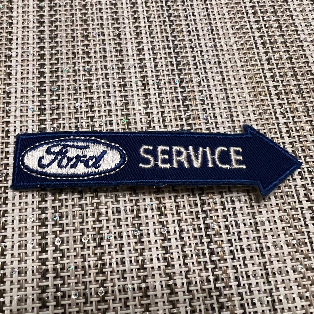 Vtg. Set of two Ford Service & Rambler Parts Service Embroidered Auto Patches.